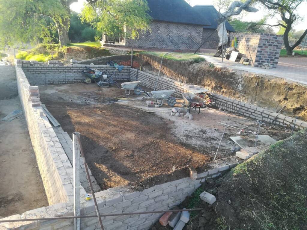 Overflow Pool Construction at Anaboom Lodge